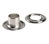 SPRINTIS Schenk GmbH & Co. KG 100 Unità - Occhielli per teloni inossidabili, autoperforanti, ottone argento Occhielli tondi #3XL (⌀ 11,3 mm) con gambo extra lungo da 11,5 mm, in