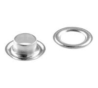 SPRINTIS Schenk GmbH & Co. KG 100 Unità - Occhielli per teloni inossidabili, autoperforanti, ottone argento Occhielli tondi #1 (⌀ 8 mm), in ottone