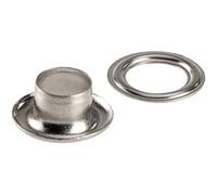 SPRINTIS Schenk GmbH & Co. KG 100 Unità - Occhielli per teloni inossidabili, autoperforanti, ottone argento Occhielli tondi #1-J (⌀ 6,1mm), in ottone