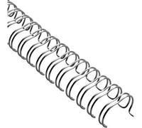 SPRINTIS Schenk GmbH & Co. KG 100 Unità - Spirali metalliche 3:1, A5 argento 12,7 mm (1/2"), Plastica, acciaio