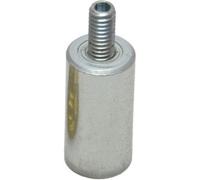 SPRINTIS Schenk GmbH & Co. KG 12 Unità - Magneti cilindrici con base al neodimio con filettatura 10 mm, neodimio, acciaio, argento