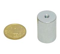 SPRINTIS Schenk GmbH & Co. KG 12 Unità - Magneti cilindrici con base al neodimio con filettatura interna 16 mm 20 mm, neodimio, acciaio, argento