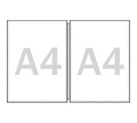 SPRINTIS Schenk GmbH & Co. KG 50 Unità - Buste protettive doppie per menu A4 liscio, trasparente