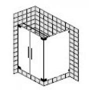 SPRINZ agate R Plus Douche d'angle sur mesure avec portes battantes avec paroi latérale, dimensions jusqu'à : 900x900x2000mm, AR19.5SOM, AR19.5SOM, Cabine doccia: Dotazioni: superficie speciale, tipo 