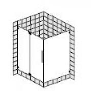 SPRINZ agate R Plus Porte battante de douche d'angle sur mesure ou porte avec panneau latéral, dimensions jusqu'à : 1000x1000x2000mm, AR11.0SOM, AR11.0SOM, Cabine doccia: Dotazioni: superficie special