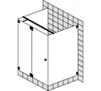 SPRINZ Omega cabine en U sur mesure avec porte battante ou porte avec panneau latéral affleurant, dimensions jusqu'à : 900x900x2000mm, O11.1SOM, O11.1SOM, Cabine doccia: Accessori: superficie speciale