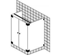 SPRINZ Omega cabine en U sur mesure avec portes battantes, dimensions jusqu'à : 900x900x2000mm, O19.1CHM, O19.1CHM, Cabine doccia: Parti di montaggio: Cromo, tipo di vetro: cristallo chiaro con SpriCl