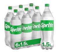 Sprite - 6 Bottiglie da 1.5 L, Gusto Lemon-lime, A Basso Contenuto di Zuccheri, Bottiglia PET 100% Riciclabile, Gusto Naturalmente Rinfrescante, Bevanda Analcolica Frizzante
