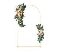 SPRITE DISPLAY Sfondo ad arco per matrimonio, 2,8 m, dorato, per palloncini di nozze, supporto ad arco quadrato, cornice ad arco per feste di compleanno, baby shower, cerimonie