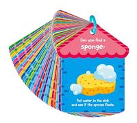 SpriteGru 30 Carte per Caccia al Tesoro Indoor, Carte Doppie per Attività per Bambini, Gioco per l'Istruzione Domiciliare, Bambini e Scuola Materna, 1 Anello di Plastica Incluso