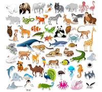 SpriteGru 59 PCS Magneti del zoo degli animali per bambini piccoli, perfetti per l'apprendimento prescolare