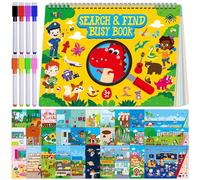 SpriteGru Libro Cerca e Trova, 30 Temi Diversi, Libro di attività di 32 Pagine, Gioco Educativo Montessori, Giocattoli Sensoriali per l'Autismo per la Scuola Materna