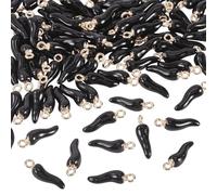 Spritewelry 100 ciondoli in lega smaltata a forma di peperoncino rosso, accessori per gioielli, bracciali, orecchini, collane, fai da te, foro: 2 mm, Mixed, Ottone, Nessuna pietra preziosa