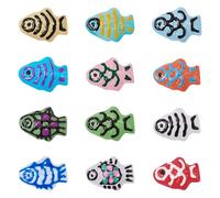 Spritewelry 12 perline distanziali smaltate a forma di pesce lavorato a lume per braccialetti fai da te, collane e gioielli