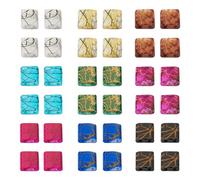 Spritewelry 180 perline Tila a 2 fori, perline quadrate in vetro, vintage, sfuse, rettangolari, piatte, per braccialetti multifilo, collane, orecchini, creazione di gioielli, 9 colori, 5 mm