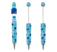 Spritewelry 2 penne a sfera glitterate con strass luccicanti, penna a sfera con albero a forma di cuore e cristallo, per fai da te, penna personalizzata, forniture per ufficio e scuola, blu