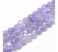 Spritewelry 30 ~ 45 pezzi/filo di giada naturale lavanda perline 8-15 mm pietre preziose curative ovali perline sfuse per la creazione di gioielli e braccialetti fai da te foro: 1 mm