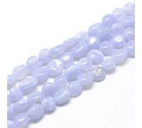 Spritewelry 30-45 pezzi perline sfuse in agata naturale da 8-15 mm, pietre preziose curative ovali, a forma libera, per la creazione di gioielli, bracciali, artigianato, foro: 1 mm