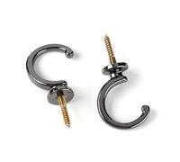 Spritewelry 4 x ganci a vite a forma di C Ganci a vite in metallo per ganci sotto il soffitto Ganci a soffitto in bronzo Portico Ganci da cucina per bagno da appendere a parete