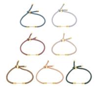 Spritewelry 7 pezzi regolabile intrecciato in nylon cursore corda cursore braccialetto fare con risultati in ottone link per fai da te artigianato coppia amicizia braccialetti creazione di gioielli