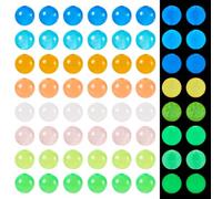 Spritewelry 765 perline rotonde fosforescenti al buio, perline colorate in resina da 8 mm, perline da gomma da masticare per collane, portachiavi, gioielli, cordini, accessori artigianali