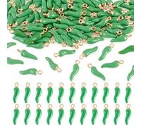 Spritewelry Ciondoli a forma di peperoncino portafortuna cornicello italiano, ciondoli per la creazione di gioielli, bracciali, collane, orecchini, portachiavi, artigianato fai da te, Smalto