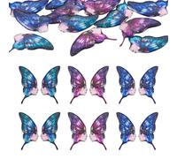 Spritewelry Ciondoli in resina a forma di ali di insetto, libellula, piuma, ciondoli a forma di ala di farfalla, kit di gioielli con ganci e anelli aperti per la creazione di gioielli fai da te