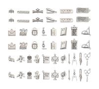 Spritewelry Ciondolo a forma di cuore in argento anticato, stile tibetano, vintage, a forma di cuore, per la creazione di gioielli, braccialetti e collane, School-100pc