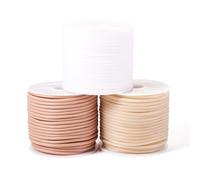 Spritewelry Corda in gomma da 30 m, 3 colori, 2 mm, in morbido silicone, per la creazione di gioielli fai da te, collane, bracciali, orecchini