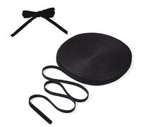 Spritewelry Nastri in velluto a doppio lato da 20 metri per confezioni regalo, per feste di Natale, decorazioni per la casa, artigianato, accessori di abbigliamento, nero, 10 mm