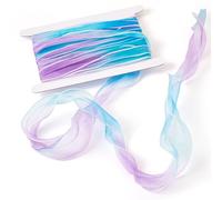 Spritewelry Nastro in organza iridescente, 10 m, larghezza 55 mm, per fai da te, artigianato, bouquet, matrimoni, feste, decorazioni, confezioni regalo, fiocchi
