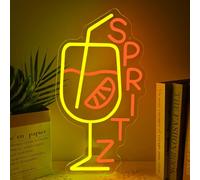 SPRITZ - Cartello neon Aperol Spritz LED per decorazione da parete, cocktail, luce al neon, dimmerabile, arancione, per casa, bar, cucina, camera da letto, club, feste, uomo, cave, cucina, regalo