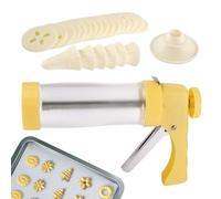 Spritz Cookie Press - Macchina manuale per biscotti - Set di utensili da forno durevoli con dischi a forma di disco | Kit per biscotti per biscotti, dolci, cupcake topping, per biscotti per