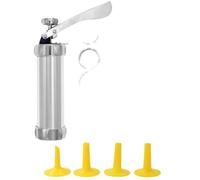 Spritz Cookie Press Set, Cookie Press con Dischi e Ugelli per glassa in plastica, Cottura per le vacanze e dolcetti per tutti i giorni, Forniture essenziali per la cottura