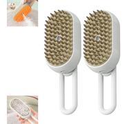 Spritz Defur Comb for Cats, Celery Pets Steam Brush Spritz Defur Comb, 3 in 1 Water Cat Brush, 2024 Upgrade Steamy Cat Brush, Grooming Brush for Removing Tangled and Loose Hair (White*2)