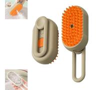Spritz Defur Comb for Cats, Celery Pets Steam Brush Spritz Defur Comb, 3 in 1 Water Cat Brush, 2024 Upgrade Steamy Cat Brush, Grooming Brush for Removing Tangled and Loose Hair (Grey)