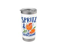 Spritz E Sunshine Italia Arance Rosse Bicchiere termico in acciaio inox doppia parete