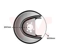 Spritzblech Ankerblech Dietro Destra Adatto Per VW Polo 6R 6C 6R_ 60_