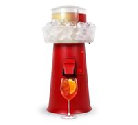 Sprizzer - Sprizzer Machine per lo Spritz, Dispenser con Miscelatore per Aperitivo e Aperol Spritz, Contenitore per Ghiaccio, 3L, Erogatore Manuale senza Elettricità o Batterie, Rosso, Made in Italy