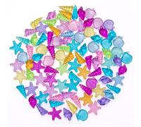 SPRMUD Guscio di mare in plastica colorata/conchiglia/stelle marine gemme giocattoli per vacanze in spiaggia, immersioni in piscina, caccia al tesoro, bomboniera/decorazione per feste(conchiglia mare)