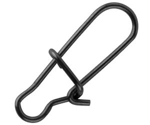 Spro - Matt Black Easy Snap - Moschettone/gancio/snap per la pesca spinning, gancio terminale/girella al luccio/pesca /portata/contenuto della confezione: T. 4 23 kg 18 pezzi