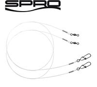 Spro Matt Black Leader Fluoro - 2 terminali da pesca al fluorocarbonio, per la pesca spinning, lenza per la pesca a spinning, lunghezza / diametro / portata: 30 cm / 0,75 mm / 30 kg - 66 lb