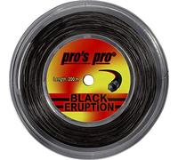 Spro Pro's PRO Black Eruption Corda per Racchetta da Tennis - 200m Bobina - 1.24mm - Nero