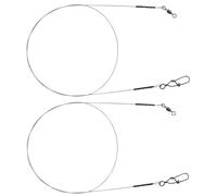 Spro Terminale nero opaco, cavo 7 x 7 - 2 terminali per pesca spinning per luccio e pesci predatori, 30cm / 0.27mm / 5kg - 11lb