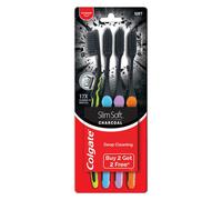 Sprobrush di denti a carbone morbido Colgate Slim (acquista 2 Get 2 GRATUITO) - 4 pezzi