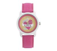 Sprout Rosa Cuore Amore Mais Resina Quadrante Bianco Cinghia Cristalli Accent St