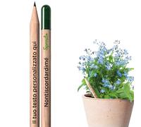 Sprout World Matite Personalizzate Piantabili - Matite in Legno con Logo, Testo e/o Icona a Colori - Per Aziende, Eventi e Matrimoni - Originali ed Ecologiche, con Non ti scordar di me