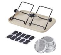 Sprouting Jar Kit - Groddande Odlingssats Med Stativ Och Bricka I Rostfritt Stål, Grodningskit För Groddburk Med Bred Mun För Nybörjare, Groning Och Odling AV