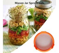 Sprouting Jar Lid - Fine Mesh Ventilated Seed Germination Accessory, PP Stainless Steel | Kitchen Vegetable Growing Kit Healthy Fresh Sprouts Home DIY Gardening Educational Tool Fun Family Activity Co