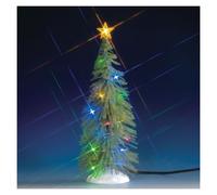 Albero di Natale abete con luci multicolore Lemax villaggio